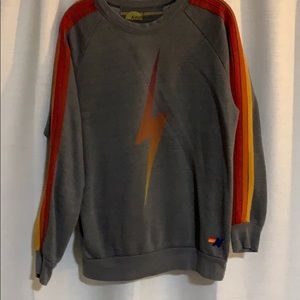 Aviator Nation Grey lightning bolt sweatshirt